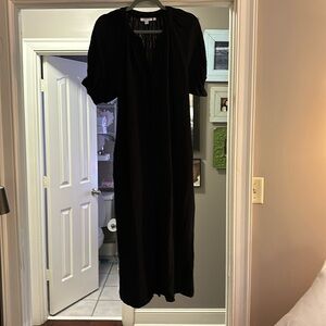 Black gauze maxi dress. Size 8